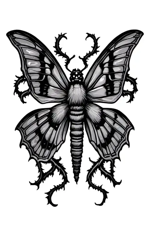 Moth Cross Intertwined