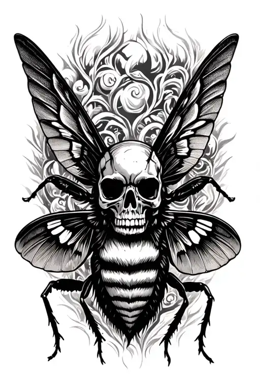 Death Head Moth Resting