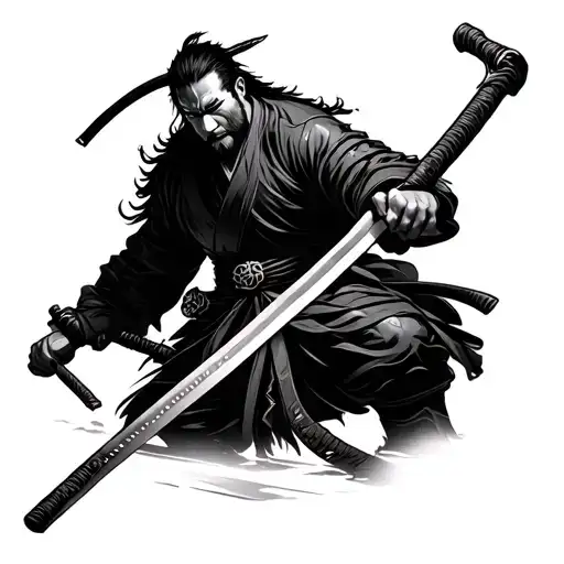 Japanese Ronin With Katana