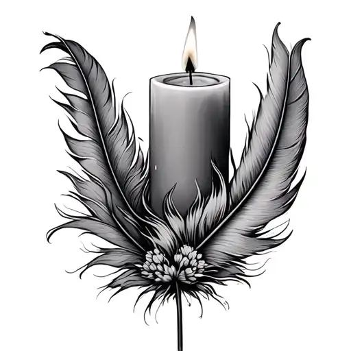Candle And Feather