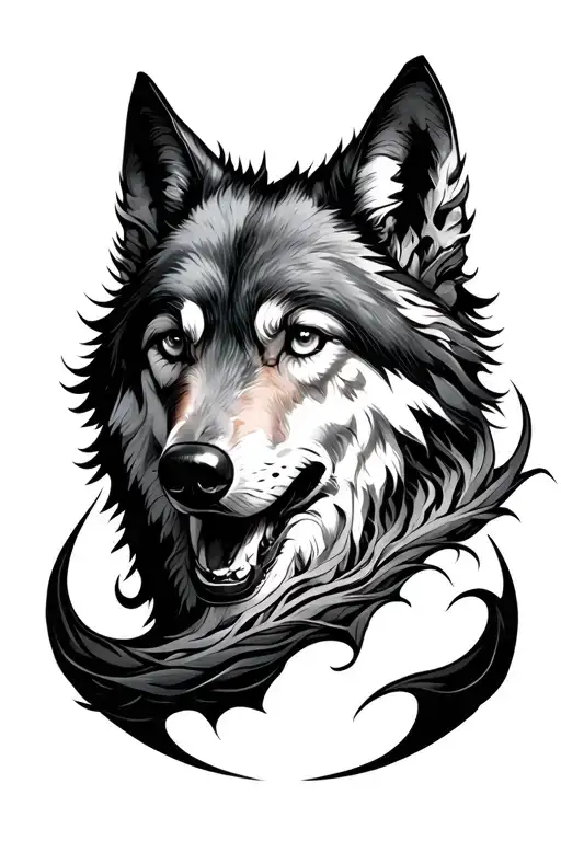 Nervous System Forming A Eye Of A Wolf