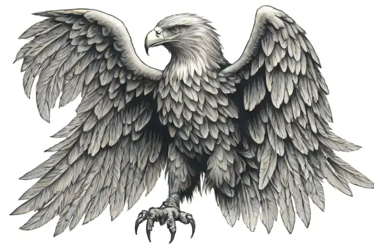 Eagle Seen From Behind