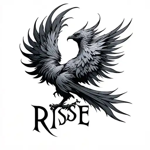 The Word Rise But The I Has A Phoenix