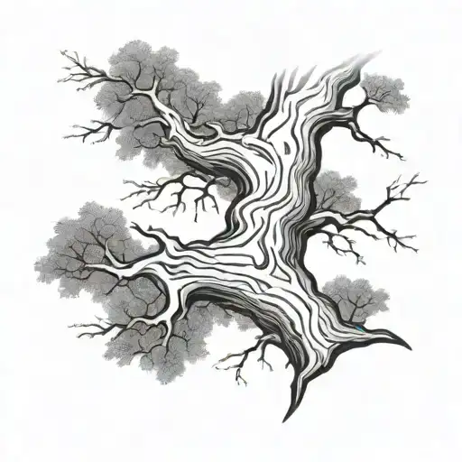 Tree Falling Leaning