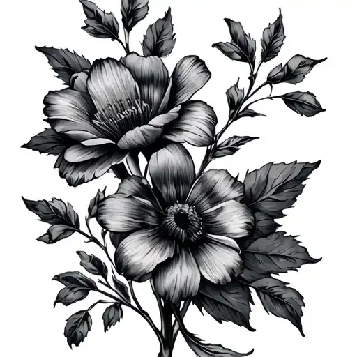 October Birth Flowers With Cross