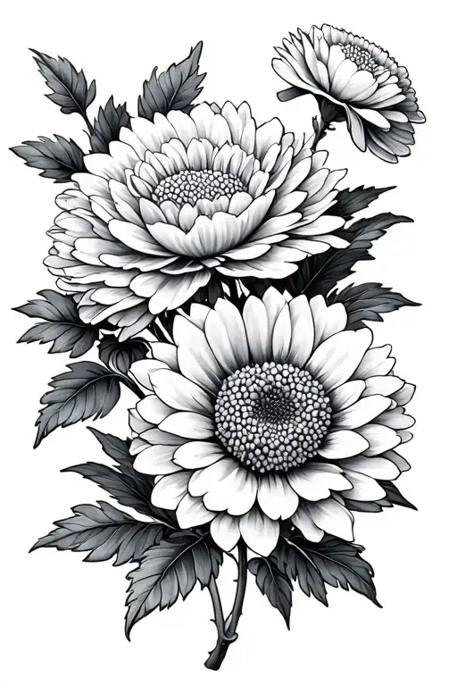 Floral 2 Chrysanthemums And Carnation