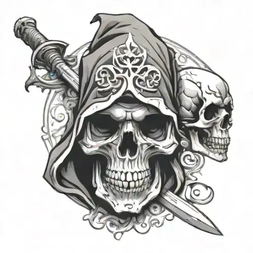 Skull And Grim Reaper