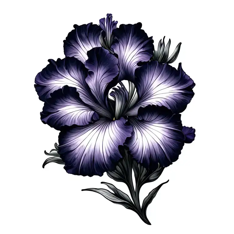 Violet And Iris Flower