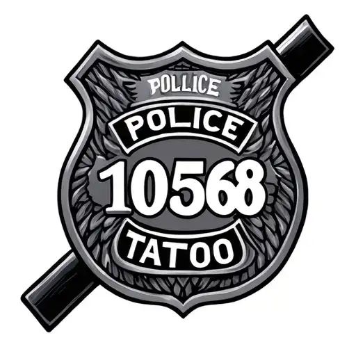 Numbers 10568 Police Badge