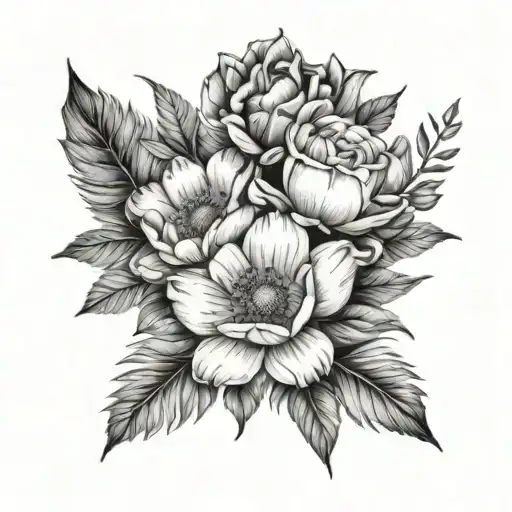 April And August Birth Flowers Arm Wrap