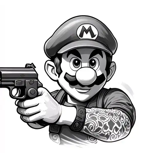 Mario With A Gun