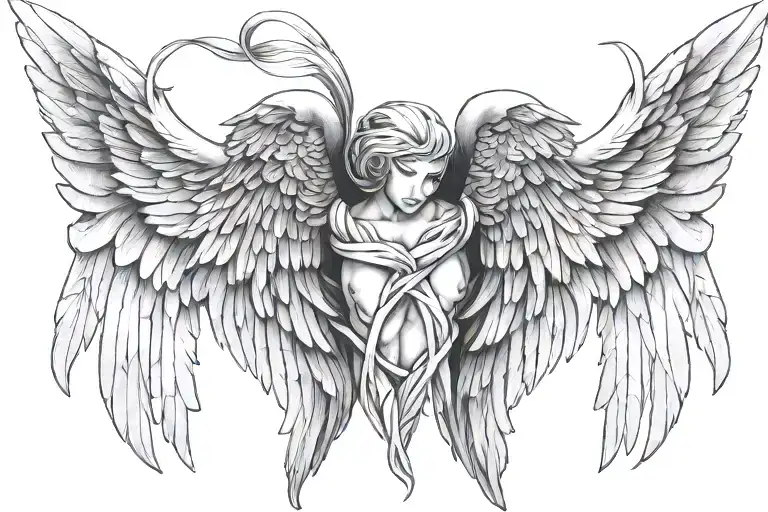 Angel Wings Intertwined