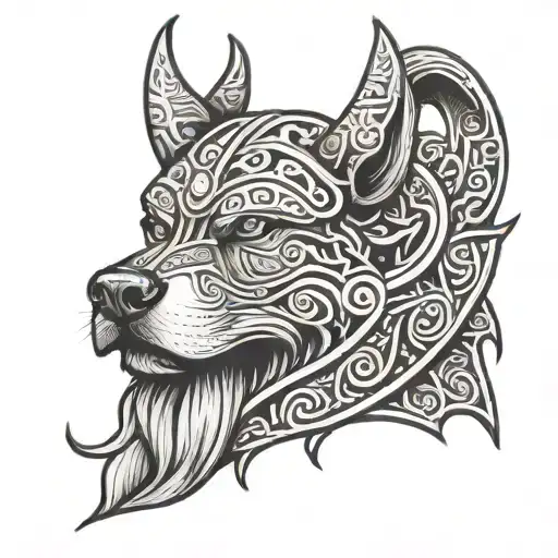 Viking Dog Print
