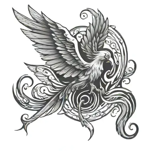 Phoenix And Music Note