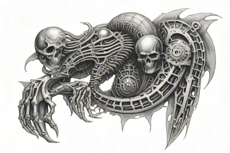 Hr Giger Biomechanical Sleeve