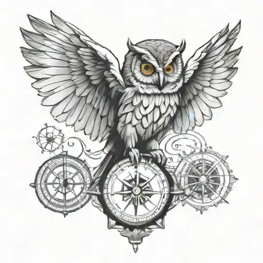 Owl And Compass Shoulder