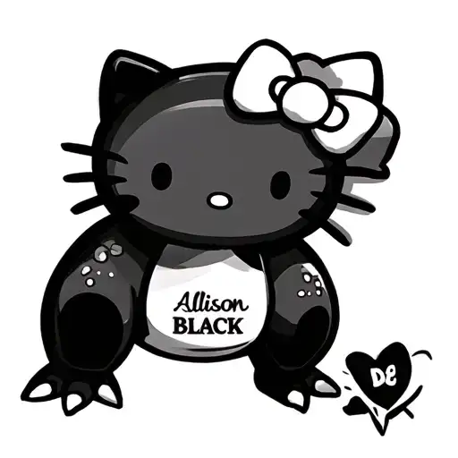 Hello Kitty Style Cute Little Alliegator That Says Allison