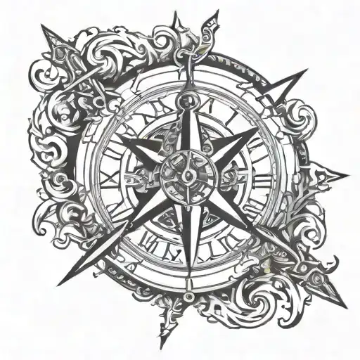 Roman Numeral 16 With Compass Swords