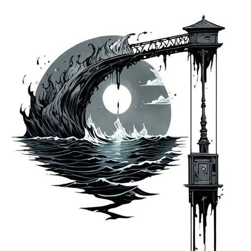 Fallen Elevator In The Ocean