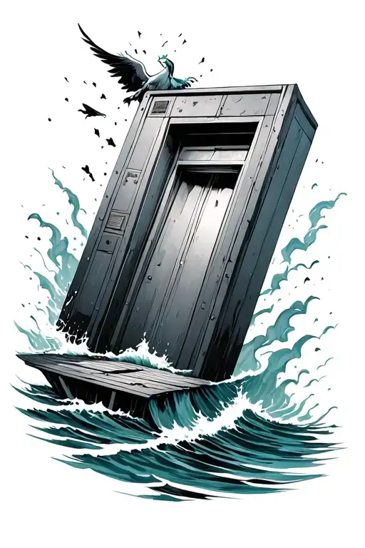 Fallen Elevator In The Ocean