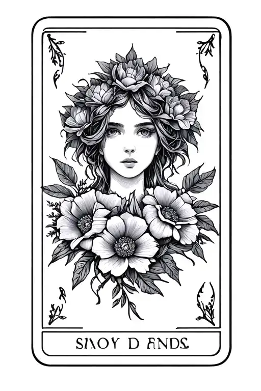Floral Tarot Card