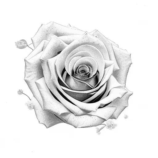 Rose With The Word Mom In The Stem