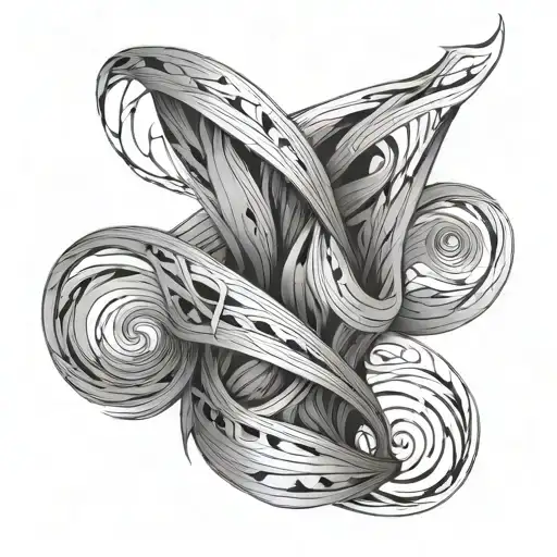 Thin Strokes Abstract On Neck Shoulder