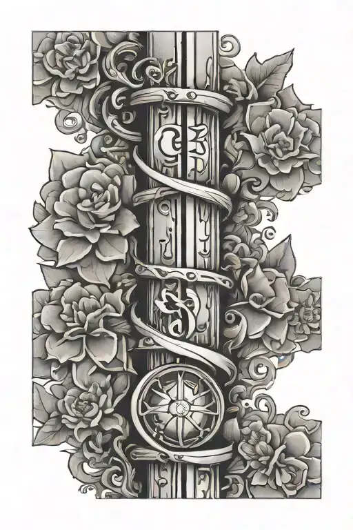 Word 'Balance' Vertically On The Spine