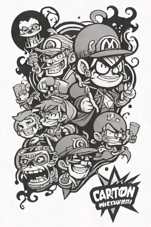 Cartoon Network Half Sleeve