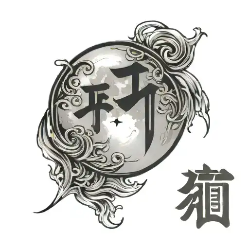 Moon Kanji Symbol
