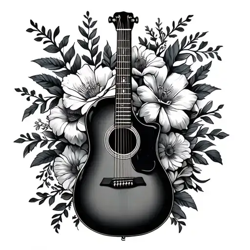 Floral Forearm Guitar