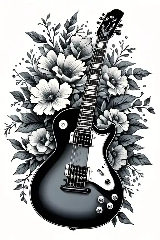 Floral Forearm Guitar