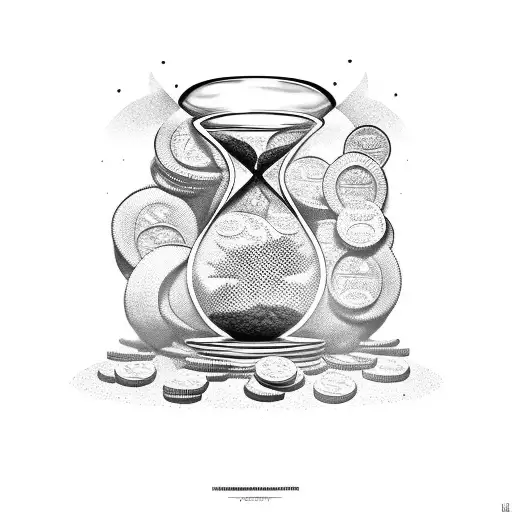 Hourglass With Money In The Top
