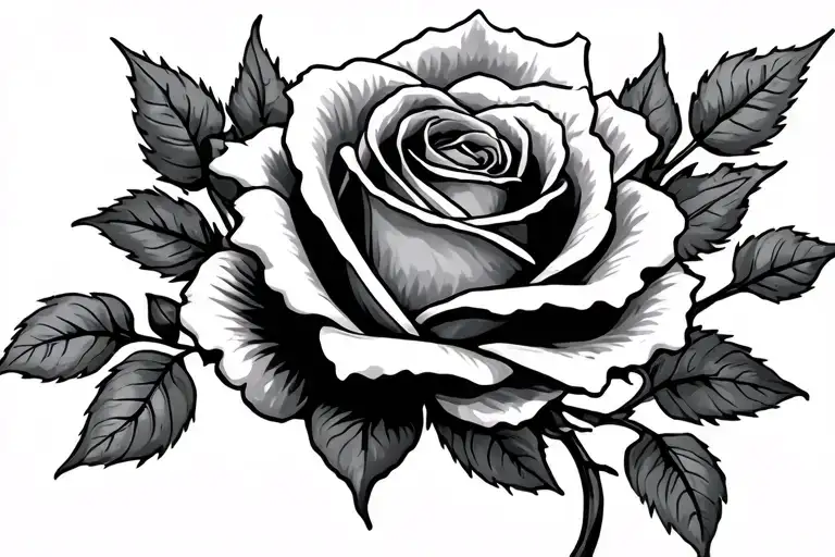 Black And Grey Rose