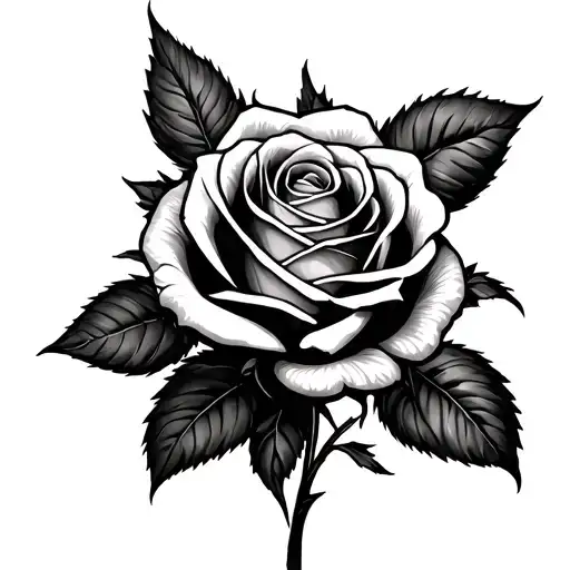 Black And Grey Rose