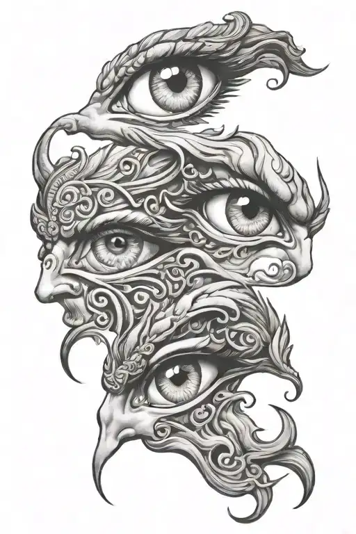 Good Vs Evil Greek Gods Eyes Looking