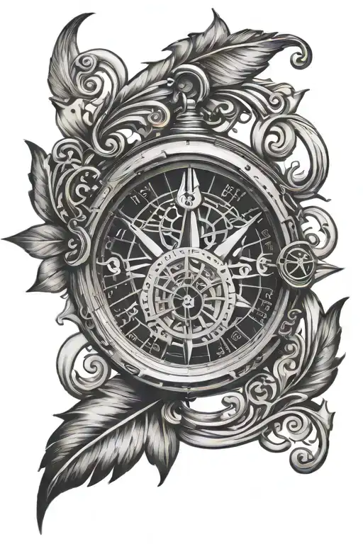 Compass And Treble Clef Intertwined