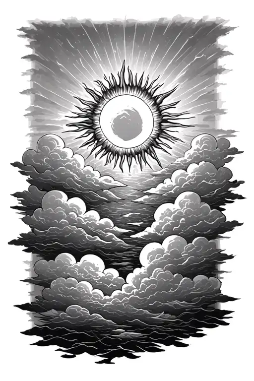 Sun Shining Trough Clouds