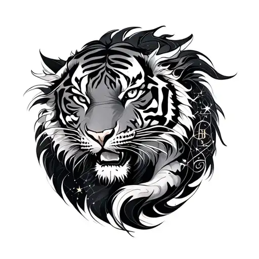 Tiger And Dragon And Scorpio Constellation