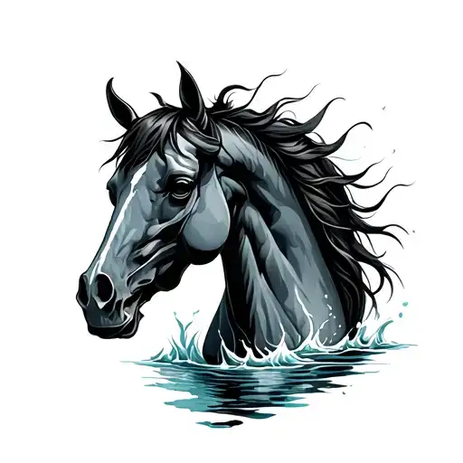 Water Horse And Skull