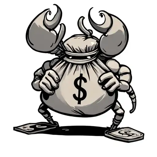 Mr Krabs Holding Money Bag