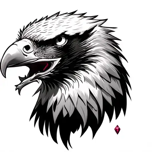 Eagle Head With A Ruby In Mouth