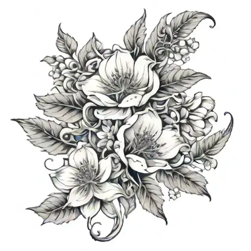 Birth Flower Intertwined