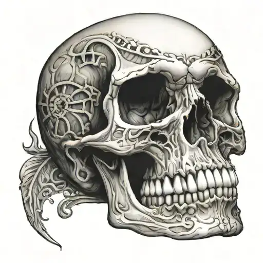 Half Skull Soft Shading