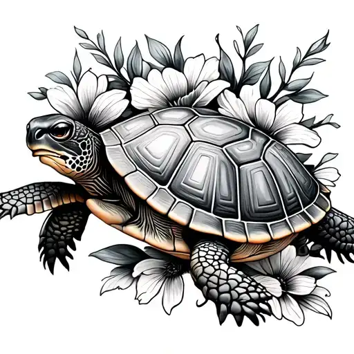 Turtle And Floral