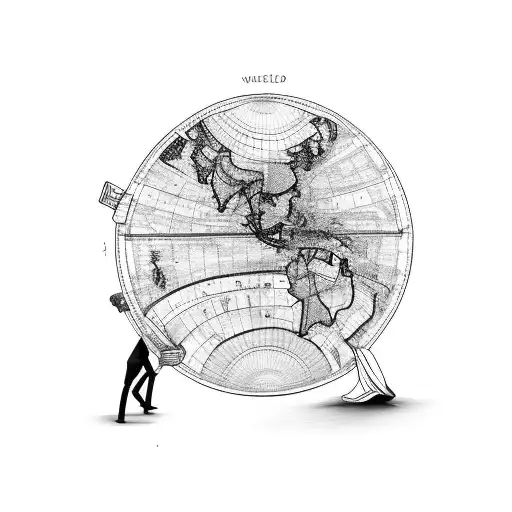 Salesperson Riding A Motorcycle With A Map Of The World As The Background