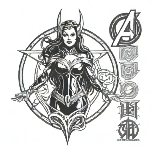 Scarlet Witch Marvel Avengers Logo