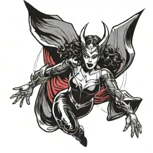 Scarlet Witch Marvel Avengers Stilizzata