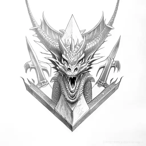 Dragon With Weapons Full Sleeve