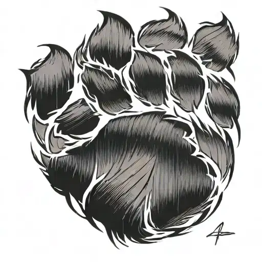 Bear Paw With Scratches